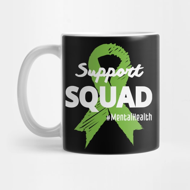 Support Squad Mental Health Awareness Lime Green Ribbon by Shopinno Shirts